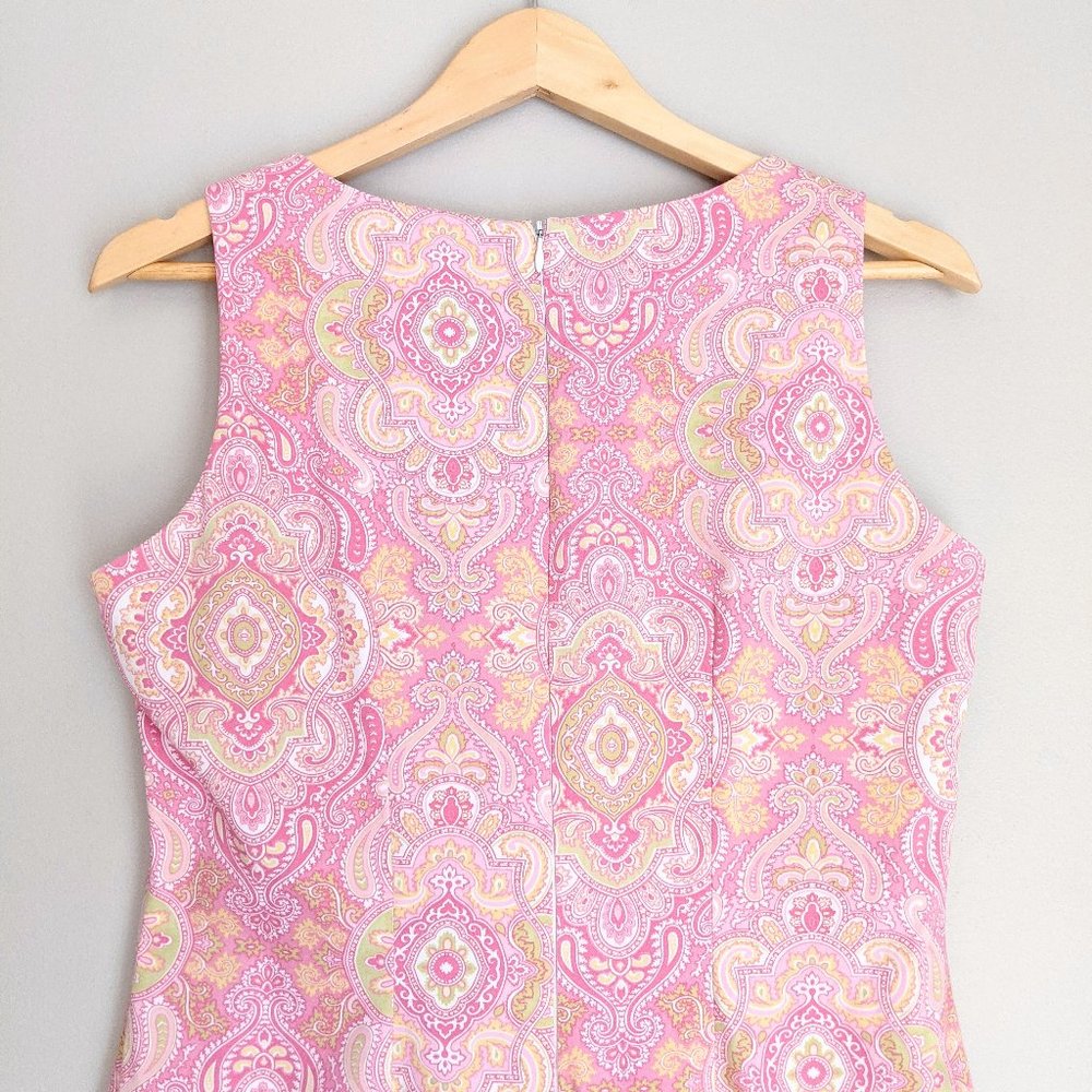 Vintage Algo Paisley Pink Sheath Dress - Picture 5 of 7